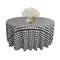 Gingham Checkered Round Tablecloth Spun Polyester Double Sided